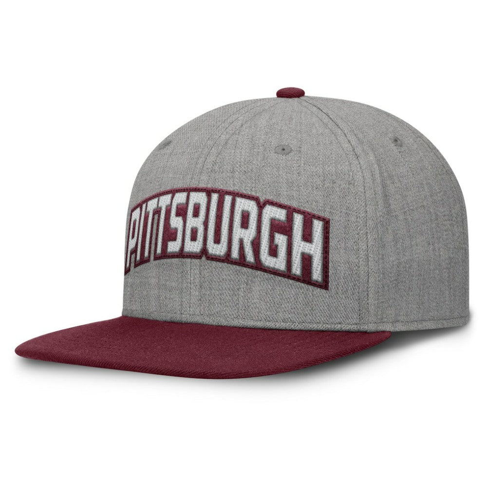 Gray/Maroon Pittsburgh Pirates Fanatics Elements Felt Chainstitch Snapback Hat