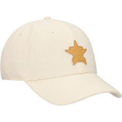 Cream Houston Astros Fanatics Front Office Leather Patch Adjustable Hat