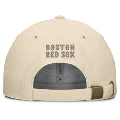 Cream Boston Red Sox Fanatics Front Office Leather Patch Adjustable Hat