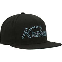 NHL Seattle Kraken Mitchell & Ness Core Team Script 2.0 Snapback Hat