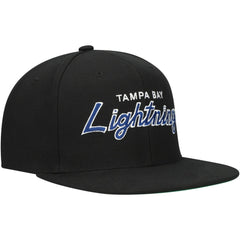 NHL Tampa Bay Lightning Mitchell & Ness Core Team Script 2.0 Snapback Hat