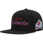 NHL Colorado Avalanche Mitchell & Ness Core Team Script 2.0 Snapback Hat