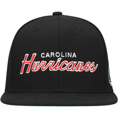NHL Carolina Hurricanes Mitchell & Ness Core Team Script 2.0 Snapback Hat