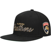 NHL Florida Panthers Mitchell & Ness Core Team Script 2.0 Snapback Hat