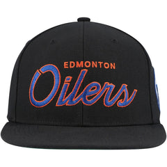 NHL Edmonton Oilers Mitchell & Ness Core Team Script 2.0 Snapback Hat