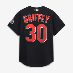 Black Ken Griffey Jr. Cincinnati Reds Mitchell & Ness Cooperstown Collection Authentic Mesh Batting Practice Jersey