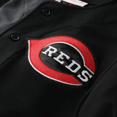 Black Ken Griffey Jr. Cincinnati Reds Mitchell & Ness Cooperstown Collection Authentic Mesh Batting Practice Jersey