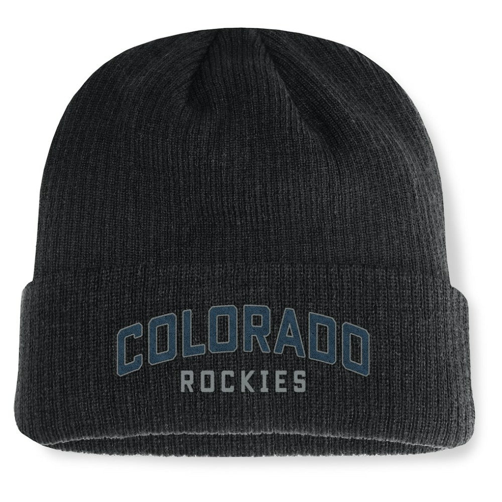 Black Colorado Rockies Fanatics Andee Cuffed Knit Hat