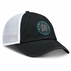 Black/White Miami Marlins Fanatics Averies Adjustable Hat