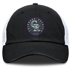Black/White Colorado Rockies Fanatics Averies Adjustable Hat