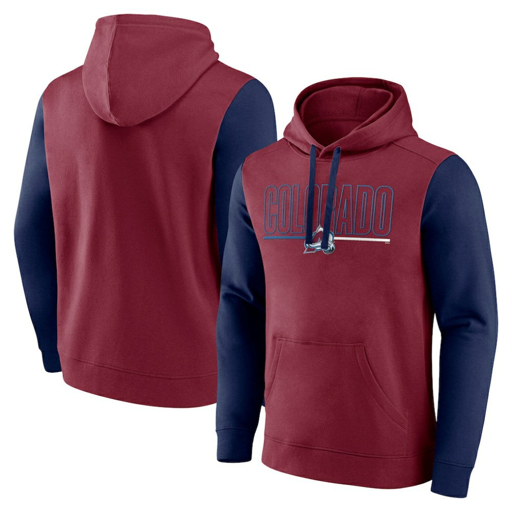NHL Colorado Avalanche Logo Athletic Deliver Fleece Pullover Hoodie