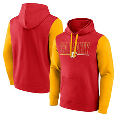 NHL Calgary Flames Logo Athletic Deliver Fleece Pullover Hoodie