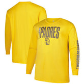 Gold San Diego Padres Profile Big & Tall Two-Hit Long Sleeve T-Shirt