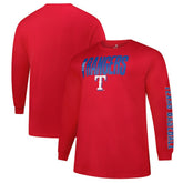 Red Texas Rangers Profile Big & Tall Two-Hit Long Sleeve T-Shirt