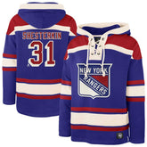 NHL Igor Shesterkin New York Rangers '47 Player Name & Number Lacer Pullover Hoodie