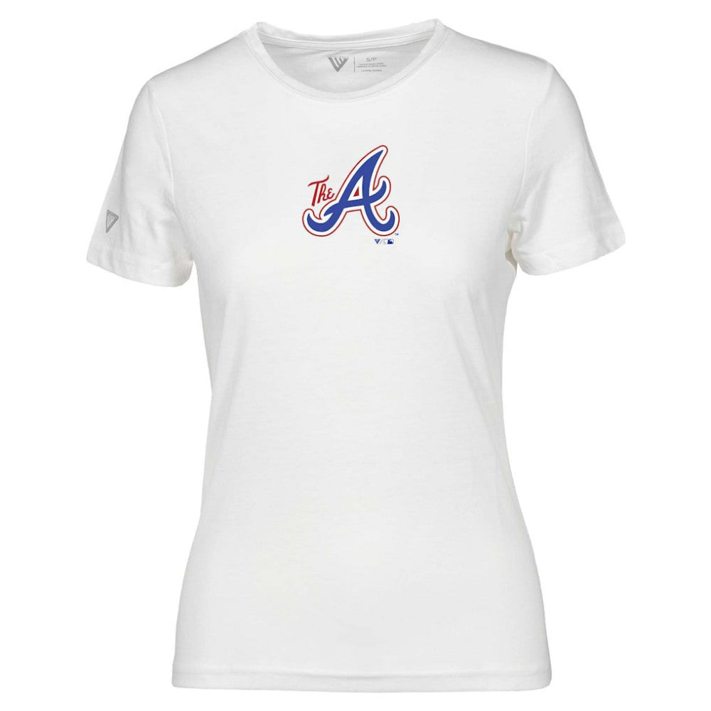 White Atlanta Braves Levelwear Women's City Connect Maddox Core Logo T-Shirt