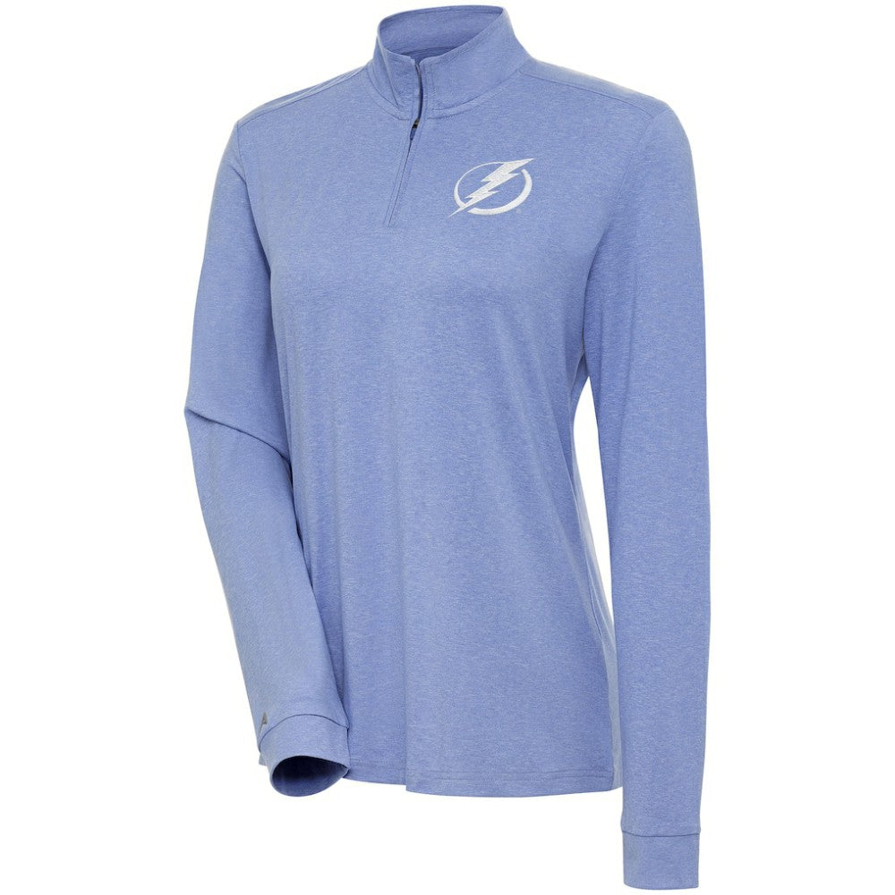 NHL Tampa Bay Lightning Antigua Women's White Logo Mentor Quarter-Zip Jacket