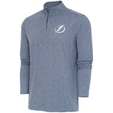 NHL Tampa Bay Lightning Antigua White Logo Hunk Quarter-Zip Pullover