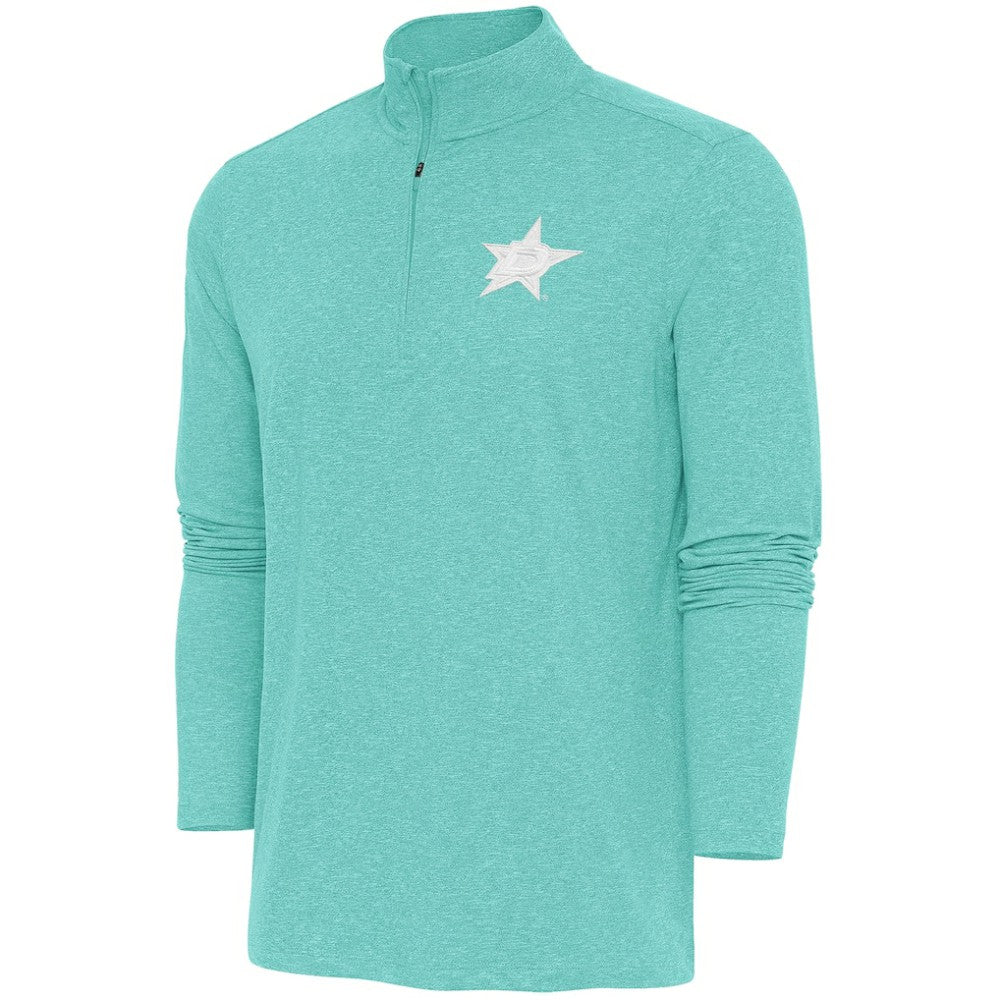NHL Dallas Stars Antigua White Logo Hunk Quarter-Zip Pullover