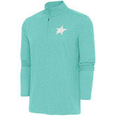 NHL Dallas Stars Antigua White Logo Hunk Quarter-Zip Pullover
