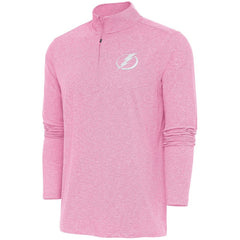 NHL Tampa Bay Lightning Antigua White Logo Hunk Quarter-Zip Pullover