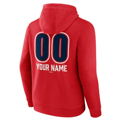 Red Los Angeles Angels Personalized Name & Number Fastball Pullover Hoodie