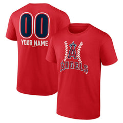 Red Los Angeles Angels Personalized Name & Number Fastball T-Shirt