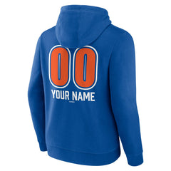 Royal New York Mets Personalized Name & Number Fastball Pullover Hoodie