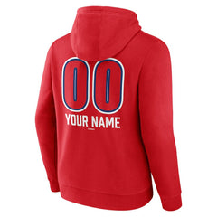 Red Philadelphia Phillies Personalized Name & Number Fastball Pullover Hoodie