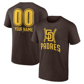 Brown San Diego Padres Personalized Name & Number Fastball T-Shirt