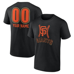 Black San Francisco Giants Personalized Name & Number Fastball T-Shirt