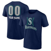 Navy Seattle Mariners Personalized Name & Number Fastball T-Shirt
