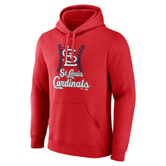 Red St. Louis Cardinals Personalized Name & Number Fastball Pullover Hoodie