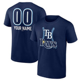Navy Tampa Bay Rays Personalized Name & Number Fastball T-Shirt