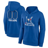 Royal Toronto Blue Jays Women's Personalized Name & Number Fastball Pullover Hoodie