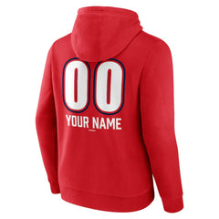 Red Washington Nationals Personalized Name & Number Fastball Pullover Hoodie