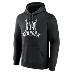 Black New York Yankees Personalized Name & Number Fastball Pullover Hoodie