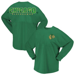 NHL Chicago Blackhawks Fanatics Women's St. Patrick's Day Spirit Jersey T-Shirt