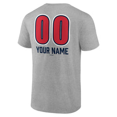 Heather Gray Boston Red Sox Personalized Name & Number Fastball T-Shirt