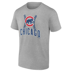 Heather Gray Chicago Cubs Personalized Name & Number Fastball T-Shirt