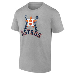 Heather Gray Houston Astros Personalized Name & Number Fastball T-Shirt