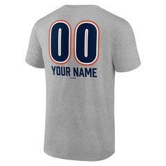 Heather Gray Houston Astros Personalized Name & Number Fastball T-Shirt