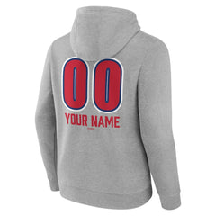 Gray Philadelphia Phillies Personalized Name & Number Fastball Pullover Hoodie