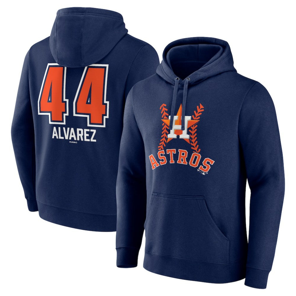 Navy Yordan Alvarez Houston Astros Fastball Player Name & Number Pullover Hoodie