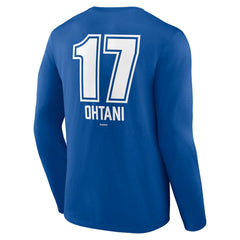 Royal Shohei Ohtani Los Angeles Dodgers Fastball Player Name & Number Long Sleeve T-Shirt