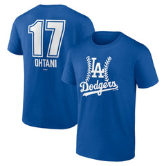 Royal Shohei Ohtani Los Angeles Dodgers Fastball Player Name & Number T-Shirt