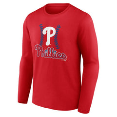 Red Bryce Harper Philadelphia Phillies Fastball Player Name & Number Long Sleeve T-Shirt