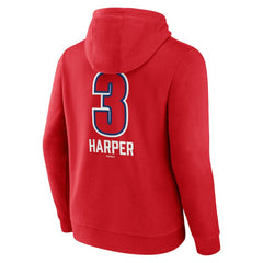Red Bryce Harper Philadelphia Phillies Fastball Player Name & Number Pullover Hoodie