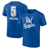 Royal Freddie Freeman Los Angeles Dodgers Fastball Player Name & Number T-Shirt