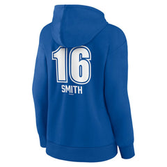 Royal Will Smith Los Angeles Dodgers Women's Fastball Player Name & Number Pullover Hoodie